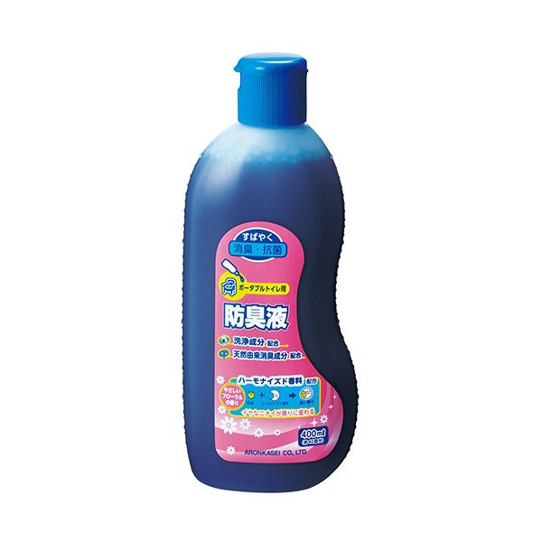 （まとめ）アロン化成 ポータブルトイレ用防臭液400ml 533-204 1本〔×5セット〕 【北海道・沖縄・離島配送不可】