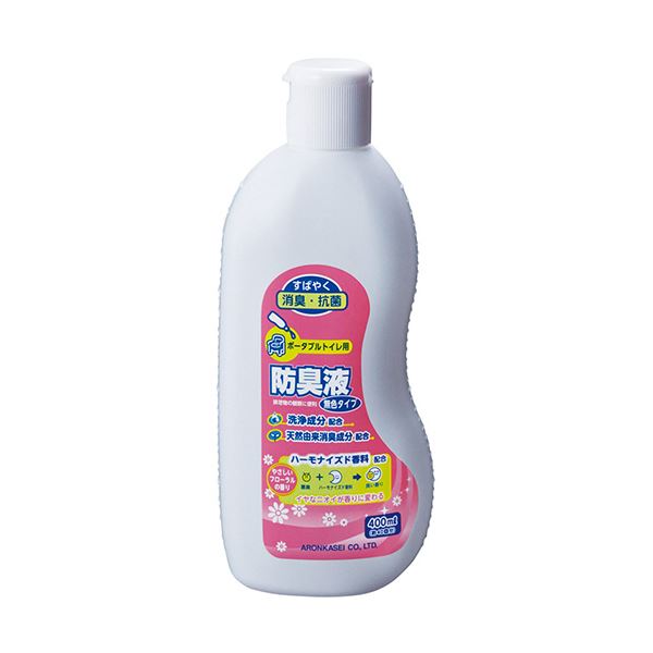 （まとめ）アロン化成 ポータブルトイレ用防臭液無色タイプ 400ml 533-207 1本〔×5セット〕 【北海道・沖縄・離島配送不可】