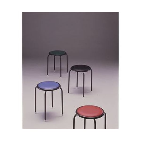 シンプル スタッキングチェア 〔1脚販売 レッド×ブラック〕 幅32cm 日本製 スチールパイプ 【北海道・沖縄・離島配送不可】