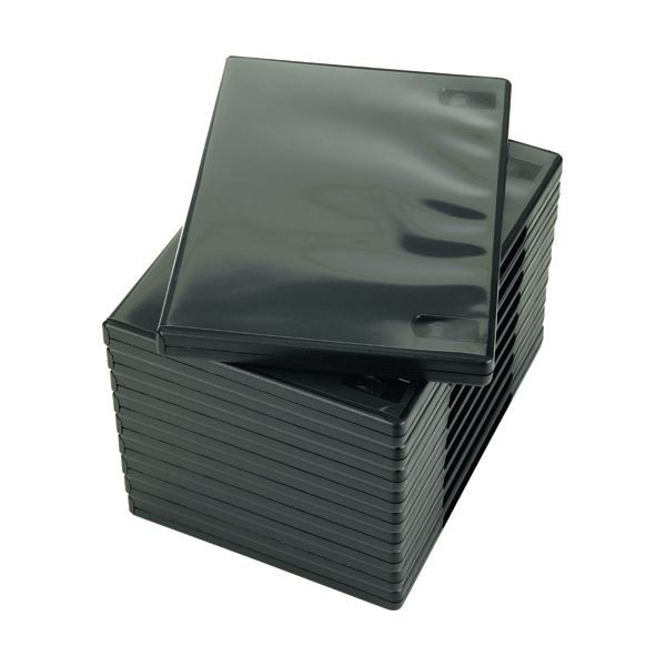 (まとめ) ナガセテクノサービス CD/DVD M-ロックケース ブラック FD1001TLB10 1パック(10枚)  〔×10セット〕の通販は 13,544円