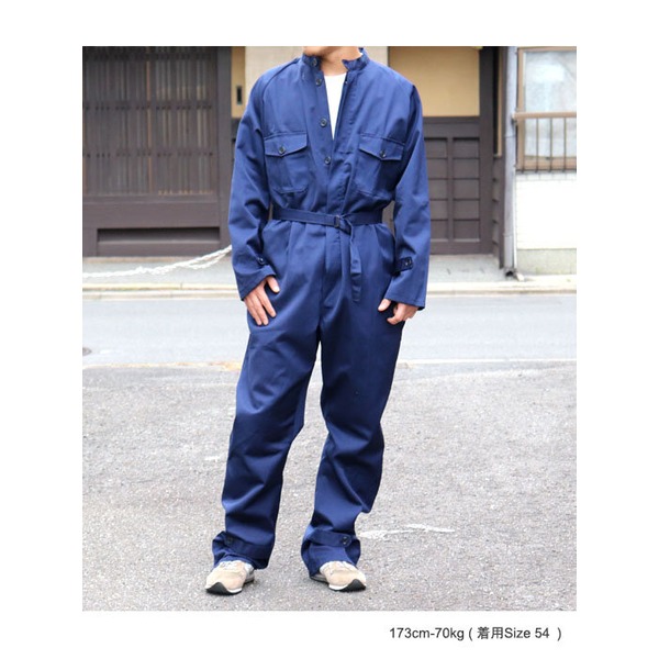 イタリアA.M.I軍放出ワーカーカバーオール ネイビー未使用デットストック 48 イタリアA.M.I軍放出ワーカーカバーオール ネイビー未使用デット