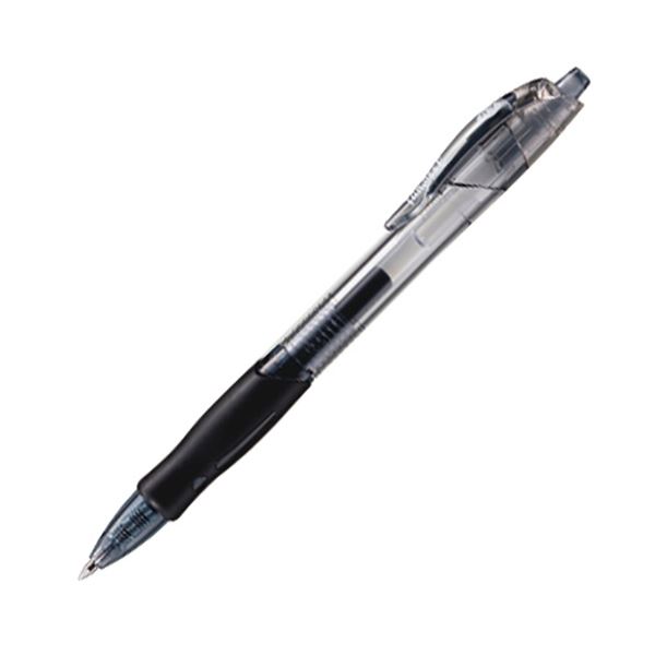 （まとめ）TANOSEE ノック式ゲルインクボールペン スリム 0.7mm 黒 1本 〔×100セット〕 【北海道・沖縄・離島配送不可】