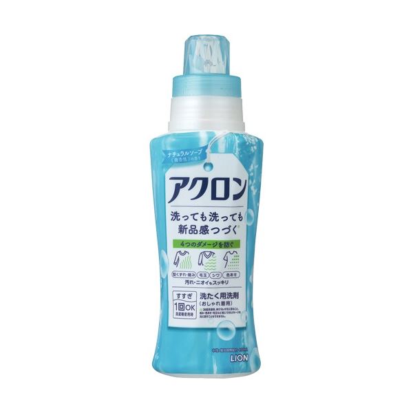 (まとめ) ライオン アクロン ナチュラルソープの香り(微香性) 本体 450ml 1本 〔×30セット〕 【北海道・沖縄・離島配送不可】
