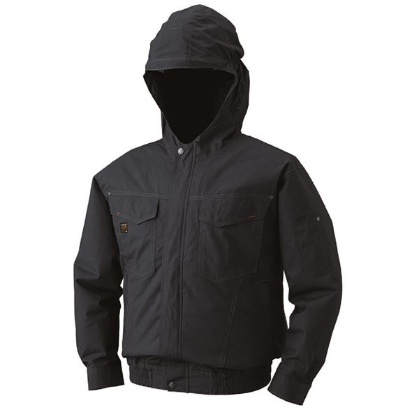 KU91410 空調服 R 綿薄手フード付 服のみ チャコール M 【北海道・沖縄・離島配送不可】