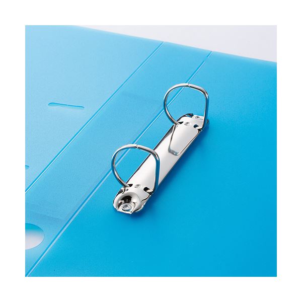 (まとめ) TANOSEEDリングファイル(半透明表紙) A4タテ 2穴 250枚収容 背幅43mm オレンジ 1セット(10冊) 〔×10セット〕 【北海道・沖縄・離島配送不可】_1