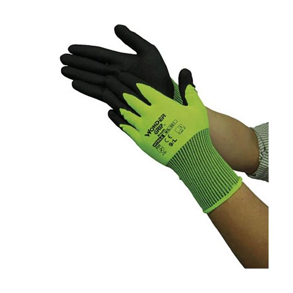 (まとめ) ユニワールド WONDER GRIP ブレス 蛍光イエロー M WG-501-YE-M 1双 〔×10セット〕 【北海道・沖縄・離島配送不可】