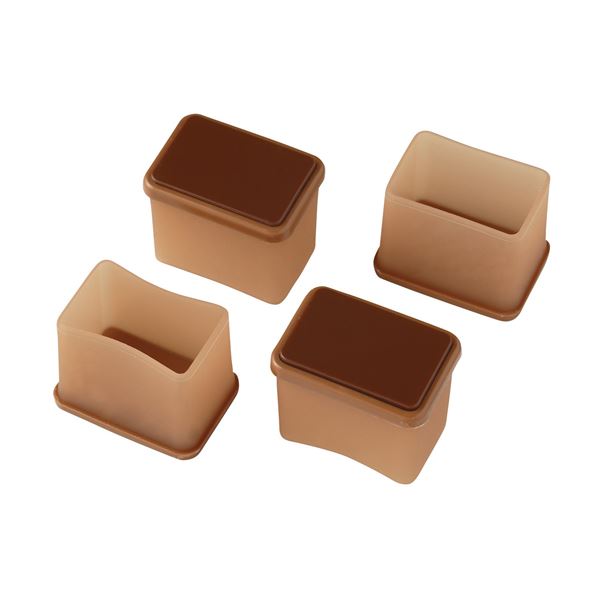 （まとめ）脚ピタキャップ 長角S イス・テーブル脚用 長方形用（椅子足カバー テーブル 脚 キャップ）O-342 〔120個セット〕の通販は