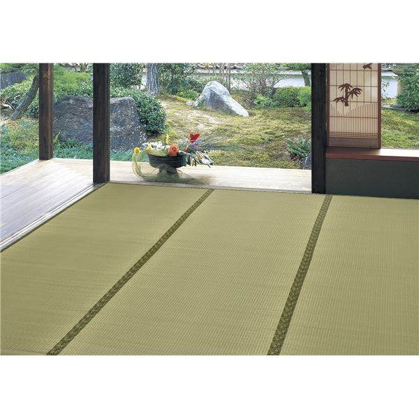 い草 上敷き/ラグマット 〔本間 10帖〕477×382cm 撥水加工 リバーシブル対応 双目織 『備前 びぜん』 〔リビング ダイニング〕の通販は 17,490円