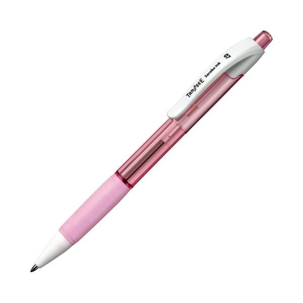 まとめ) TANOSEE ノック式油性ボールペン（なめらかインク） 0.7mm 黒