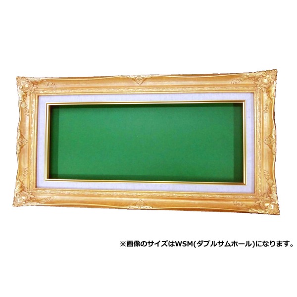 〔ルイ式油額〕高級油絵額・キャンバス額・豪華油絵額・模様油絵額 ■ワイド油絵額F3号（546×220mm）ゴールド 【北海道・沖縄・離島配送不可】