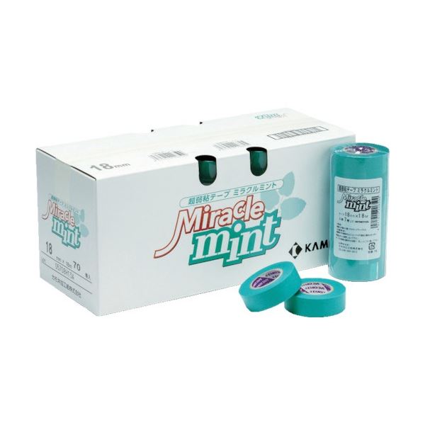 (まとめ) カモ井加工紙 マスキングテープ 壁紙・石膏ボード用 ミラクルミント 緑 30mm×18m MIRACLEMINTJAN-30 1パック(4巻) 〔×5セット〕の通販は 6,172円
