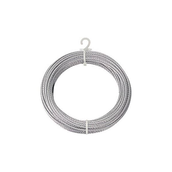 (まとめ) TRUSCO メッキ付ワイヤロープ 4mm×10m CWM-4S10 1巻 〔×5セット〕 【北海道・沖縄・離島配送不可】