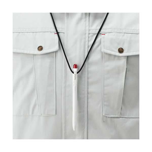 （まとめ）TANOSEE ノック式油性ボールペングリップ付 0.7mm 赤（軸色：クリア）1セット（100本：10本×10パック）〔×2セット〕 【北海道・沖縄・離島配送不可】_3