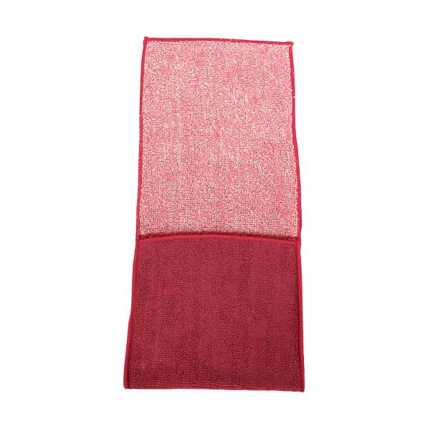 （まとめ）国産ポケット付きハンカチ レッド 1枚 〔×50セット〕 【北海道・沖縄・離島配送不可】