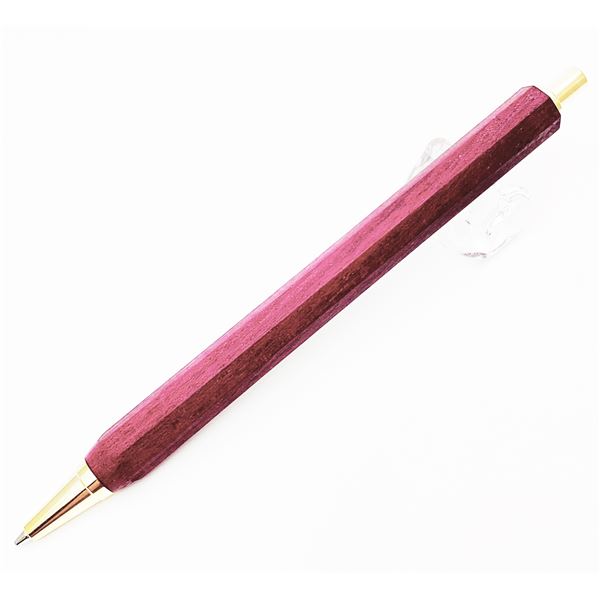 八角シャープペンシル/文房具 〔パープルハート パープル〕 木製 日本製 文具 オフィス用品 ステーショナリー 【北海道・沖縄・離島配送不可】