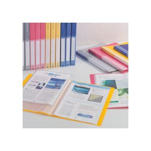 （まとめ） TANOSEE クリヤーブック（クリアブック） A4タテ 24ポケット 背幅17mm イエロー 1セット（10冊） 〔×5セット〕 まとめ） TANOSEE クリヤーブック（クリアブック） A4タテ 24ポケット