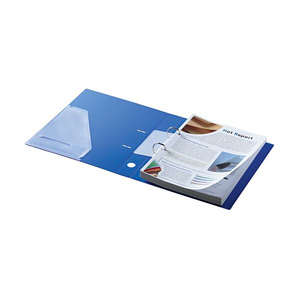 (まとめ) TANOSEEOリングファイル(半透明表紙) A4タテ リング内径20mm ブルー 1セット(10冊) まとめ）TANOSEEOリングファイル(半透明表紙) A4タテ リング内径20mm