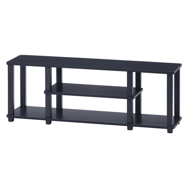 TVラック 111.5cm幅 ブラウン×ブラック（BR×BK） 組立品 【北海道・沖縄・離島配送不可】