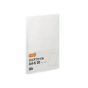 TANOSEE クリアファイル A4タテ 20ポケット 背幅14mm クリア 1セット（80冊） 【北海道・沖縄・離島配送不可】