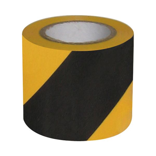 （まとめ） WING ACE 危険表示テープ 45mm×10m 斜めシマ〔×10セット〕の通販は