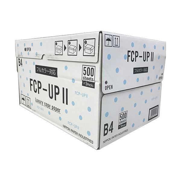 (まとめ) 日本製紙 FCP-UPII B4FCP-UP2-B4 1箱(2500枚:500枚×5冊) 〔×5セット〕 【北海道・沖縄・離島配送不可】