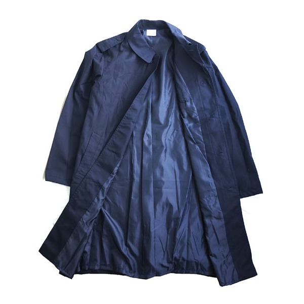 フランス空軍放出AFトレンチコートネイビー未使用デットストック《80（M相当）サイズ》 【北海道・沖縄・離島配送不可】