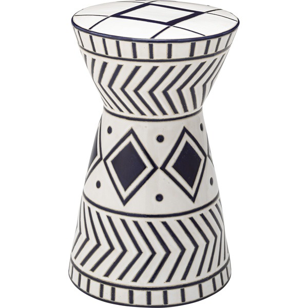 モダン スツール/サイドテーブル 〔直径30×高さ45cm C〕 陶器製 屋外対応 〔リビング インテリア家具 エクステリア〕の通販はスツール（背もたれなし）