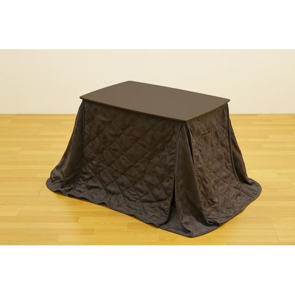 ダイニングコタツ90×60cm 長方形掛け布団セット ブラウン（BR