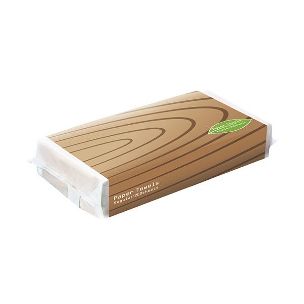 TANOSEE ペーパータオルアースカラー（レギュラー）200枚/パック 1セット（175パック） 【北海道・沖縄・離島配送不可】