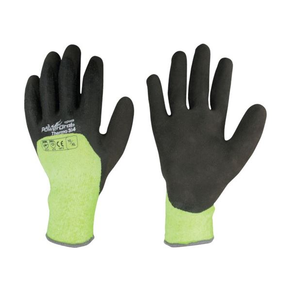 (まとめ) 東和コーポレーション PowerGrabThermo 3/4 10/XL イエロー/ダークブラウン PG-346-XL 1双 〔×10セット〕 【北海道・沖縄・離島配送不可】