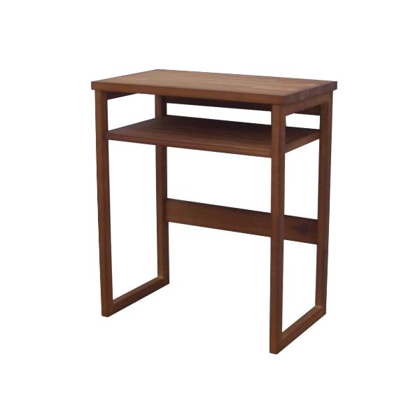 天然木パーソナルデスク/パソコンデスク 【高さ調整可】 幅70cm 木製 DE-1490 ウォールナット製パソコンデスク北欧｜幅70cmブラウン