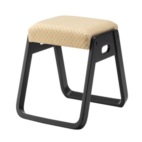 和風 スタッキングスツール/オットマン 〔オレンジ〕 幅38cm 木製 〔リビング 座敷 和室 客室 応接〕 【北海道・沖縄・離島配送不可】