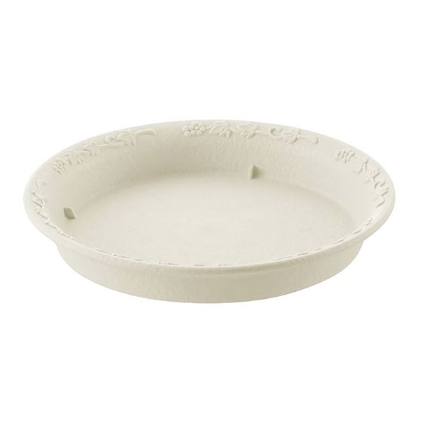 (まとめ) ノヴェルプレート/植木鉢受け皿 〔丸35型N アイボリー〕 約Ф32.5×H3.8cm ガーデニング用品 園芸 〔×28個セット〕の通販は