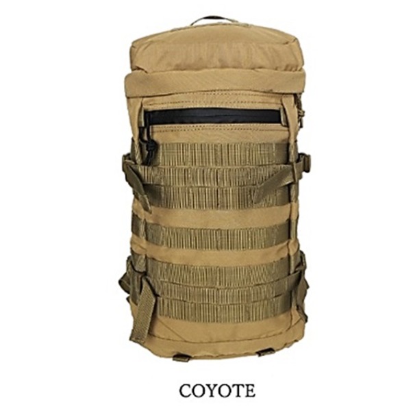 大きさが変えられる裏防水加工布仕様ミリタリー調ラックサック コヨーテ 【北海道・沖縄・離島配送不可】