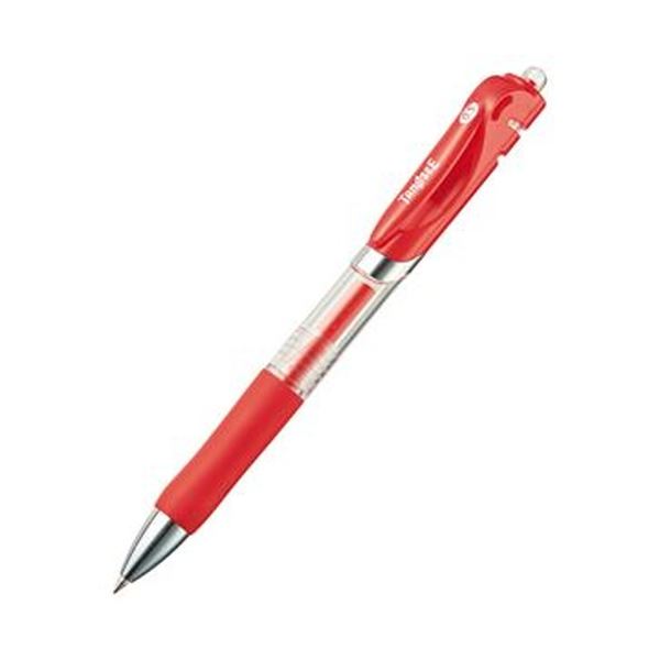 （まとめ）TANOSEE ノック式ゲルインクボールペン 0.5mm 赤 1本〔×100セット〕 【北海道・沖縄・離島配送不可】