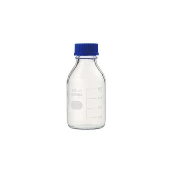 （まとめ）ねじ口瓶（青蓋付 HARIO） 500mL 〔×5セット〕 【北海道・沖縄・離島配送不可】