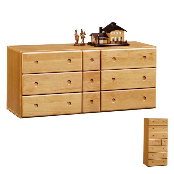 日本製 タテにもヨコにも置ける 天然木 自在チェスト 〔56cm幅 ナチュラル〕 完成品 チェスト タンス 衣類収納の通販は