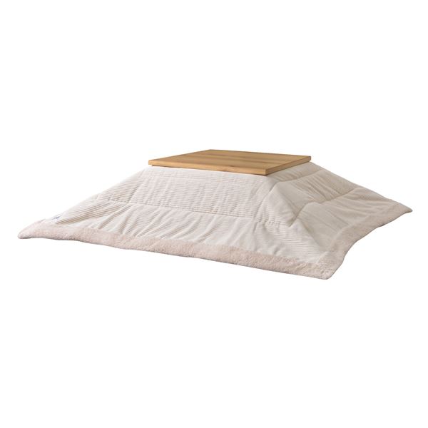 薄掛けコタツ布団 正方形 W190×D190cm〔ホワイト〕 コタツ本体別売 【北海道・沖縄・離島配送不可】