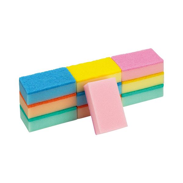 （まとめ）TANOSEE キッチンスポンジ ソフト 1セット（50個：10個×5パック）〔×5セット〕 【北海道・沖縄・離島配送不可】_1