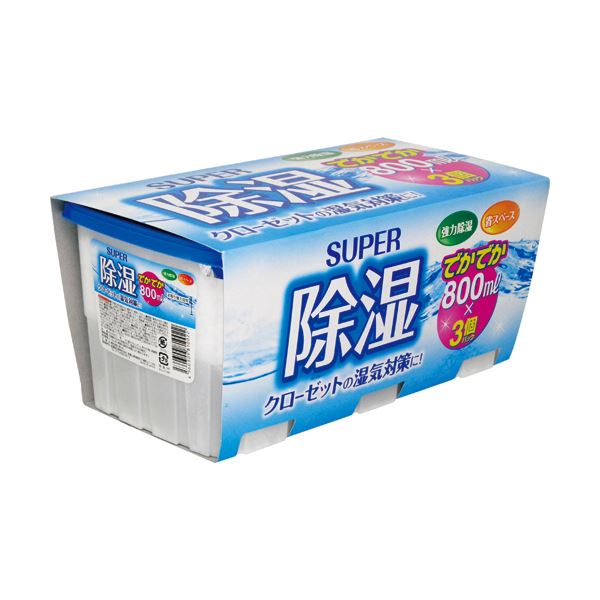 （まとめ）あらた アドグッド 除湿剤 大容量800ml 1パック（3個）〔×10セット〕 【北海道・沖縄・離島配送不可】