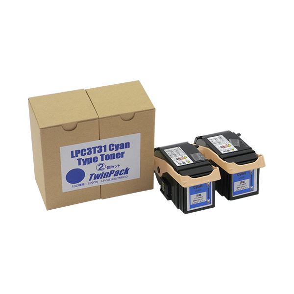 トナーカートリッジ LPC3T31C汎用品 シアン 1箱(2個) 【北海道・沖縄・離島配送不可】