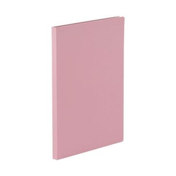 （まとめ）TANOSEE 貼り表紙クリアファイルA4タテ 20ポケット コリンスピンク 1セット（10冊）〔×3セット〕 【北海道・沖縄・離島配送不可】
