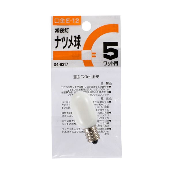 (まとめ) オーム電機 ナツメ球 E12 5Wホワイト LB-T0205-W 1セット(10個) 〔×10セット〕 【北海道・沖縄・離島配送不可】