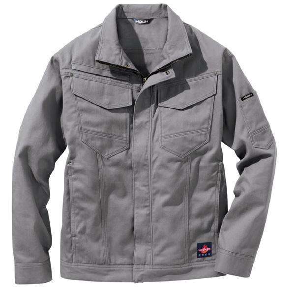 村上被服 難燃ブルゾン 4203 グレー サイズ：LL 【北海道・沖縄・離島配送不可】