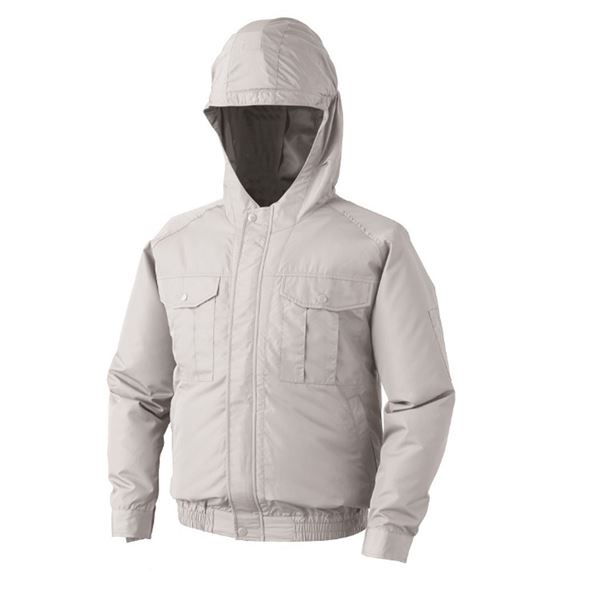KU90810 空調服 R ポリエステル製フード付き 服のみ シルバー 5Lの通販は