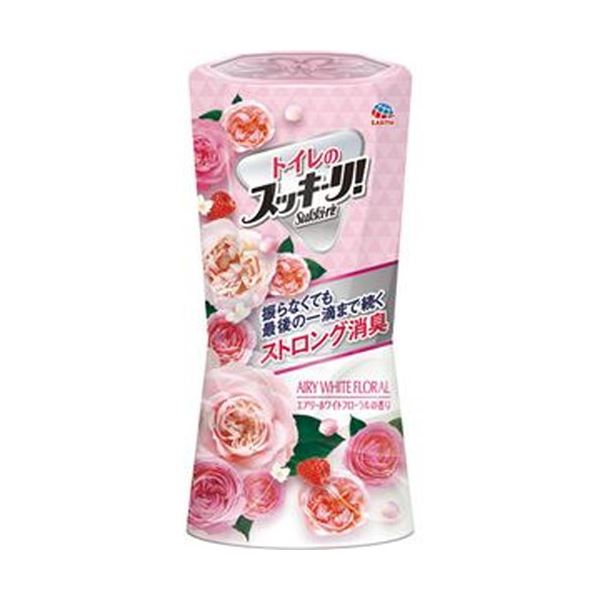 （まとめ）アース製薬 トイレのスッキーリ！エアリーホワイトフローラル 400ml 1個〔×20セット〕 【北海道・沖縄・離島配送不可】
