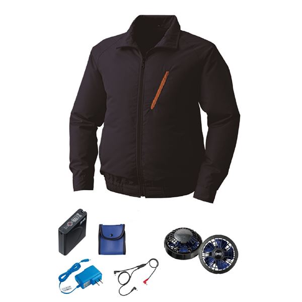 KU90510 空調服 R ポリエステル製 FAN2400SPBB・RD9261・LISUPER1セット ネイビー 4L 【北海道・沖縄・離島配送不可】