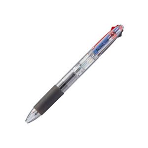 (まとめ) TANOSEE ノック式油性3色ボールペン（なめらかインク） 極細 0.5mm 1本 〔×30セット〕 【北海道・沖縄・離島配送不可】