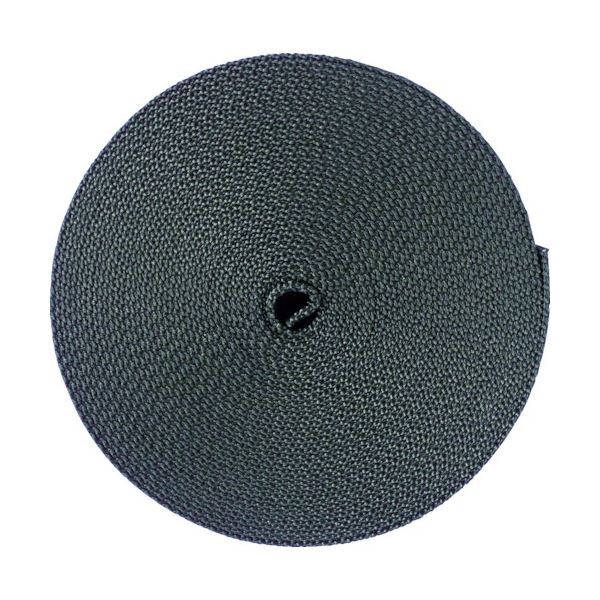(まとめ) TRUSCO ナイロン平ベル 1.6t×38mm×10m 黒 TNB3810-BK 1巻 〔×3セット〕 【北海道・沖縄・離島配送不可】