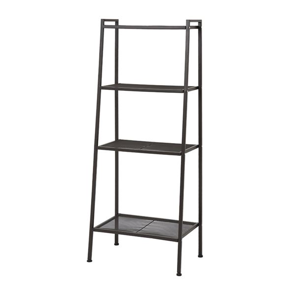 スチールオープンラック/収納棚 〔4段 ダークブラウン〕 約幅59cm スチール 組立式 〔リビング ダイニング〕の通販は